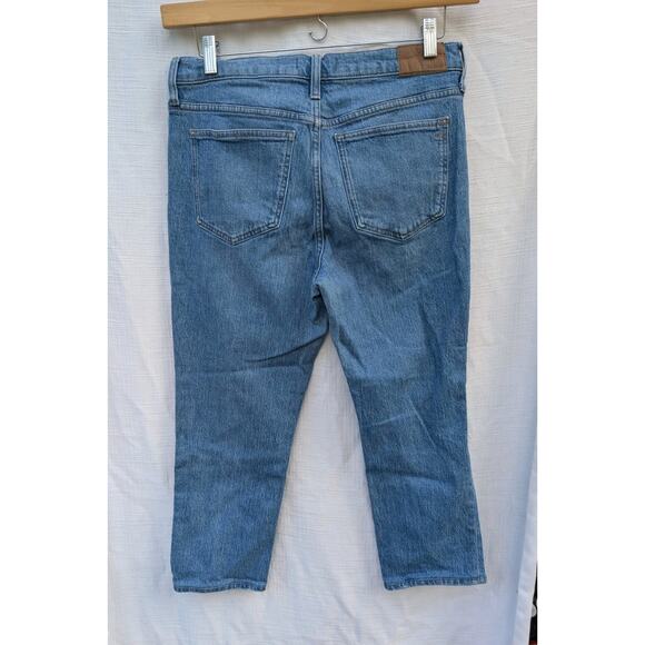 Madewell Women's Mid Rise Perfect Vintage Jeans Sz 29 Cropped Capri Distressed - Picture 5 of 8